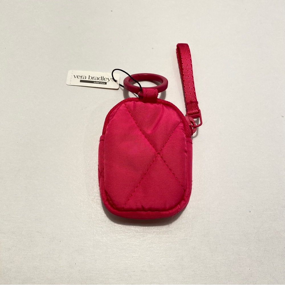 Vera Bradley Essential Bag Charm -AirPods Peacock Pink   NWT